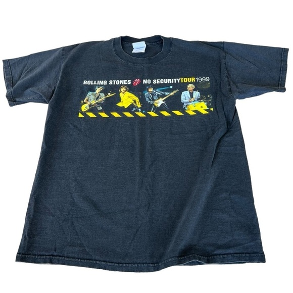 VTG The Rolling Stones No Security Tour 1999 T-Shirt Black Double Sided Large - Picture 3 of 13